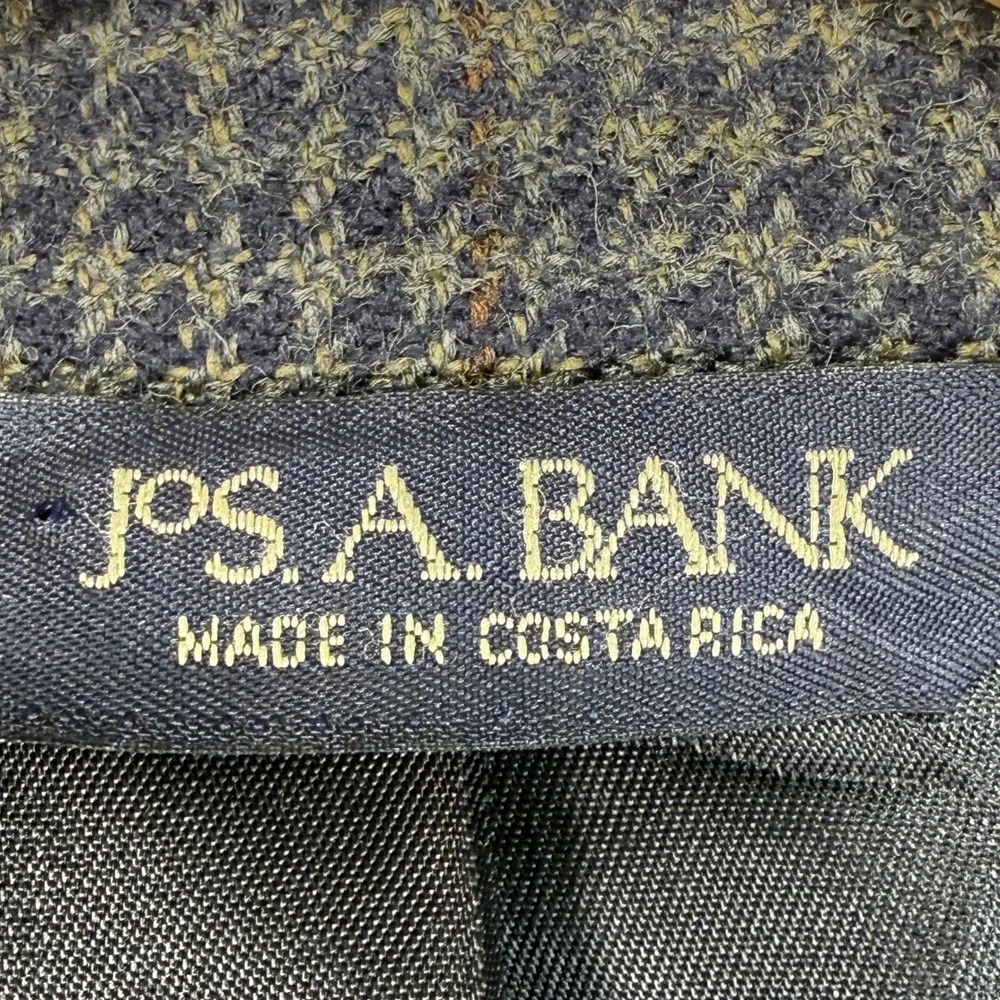 Jos. A. Bank Executive Collection Blazer Mens 44R Blue Lambswool‎ Herringbone